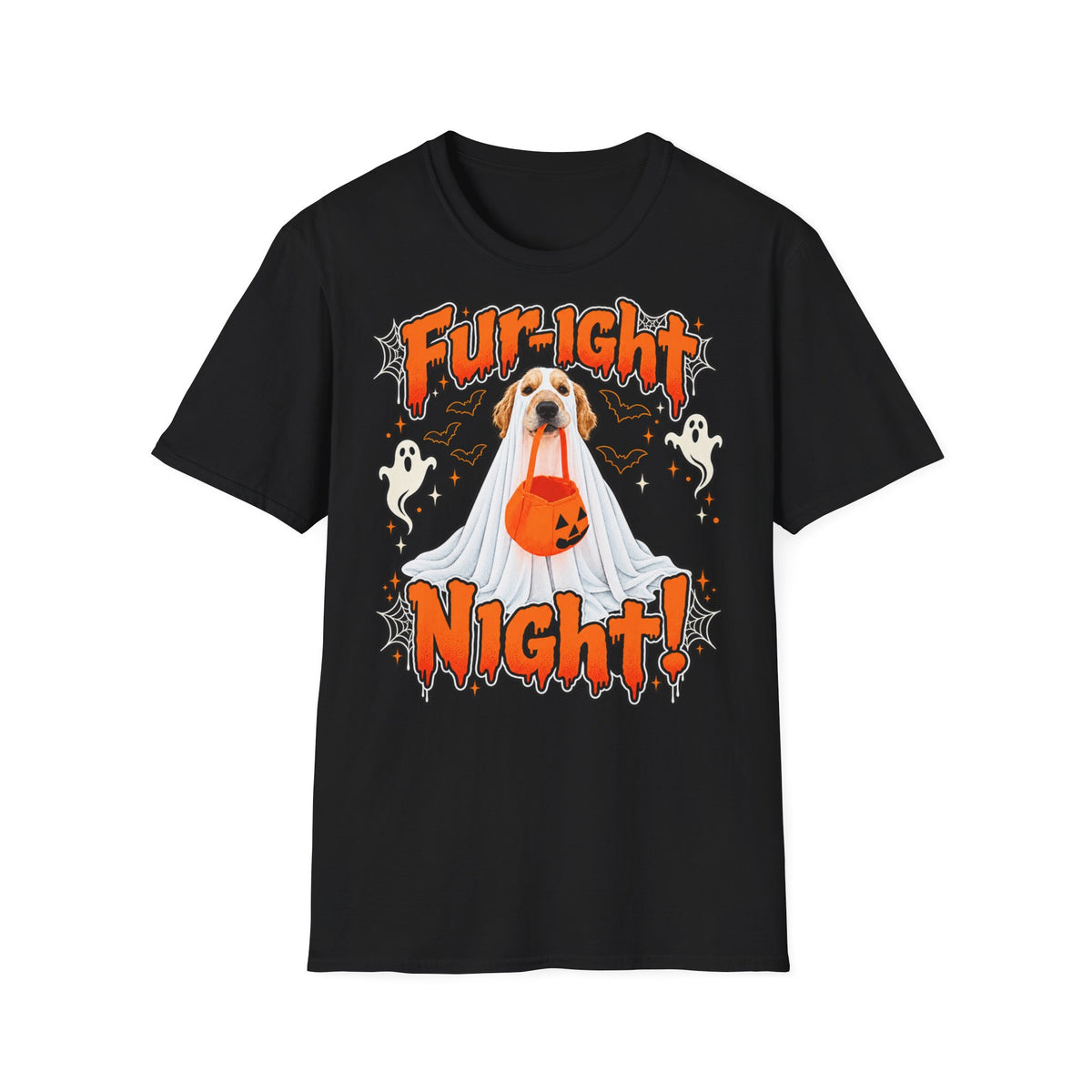 Fur-ight Night! Halloween Golden Retriever Dog T-Shirt