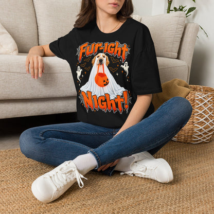 Fur-ight Night! Halloween Golden Retriever Dog T-Shirt