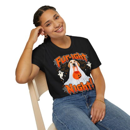 Fur-ight Night! Halloween Golden Retriever Dog T-Shirt - CorMerch