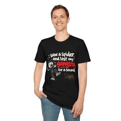 I Saw a Spider and Lost My Gangsta for a Second - T-Shirt Funny Spider Quote Tee - CorMerch