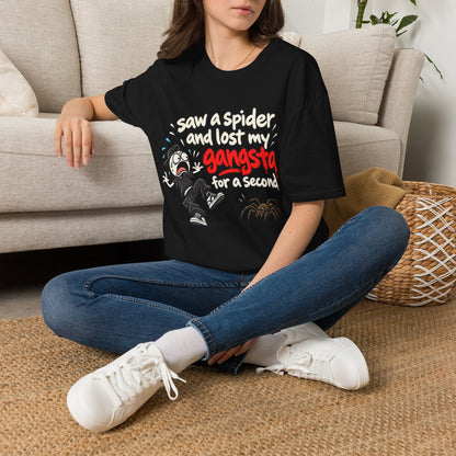 I Saw a Spider and Lost My Gangsta for a Second - T-Shirt Funny Spider Quote Tee - CorMerch
