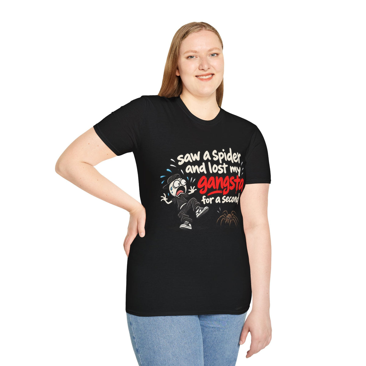 I Saw a Spider and Lost My Gangsta for a Second - T-Shirt Funny Spider Quote Tee - CorMerch